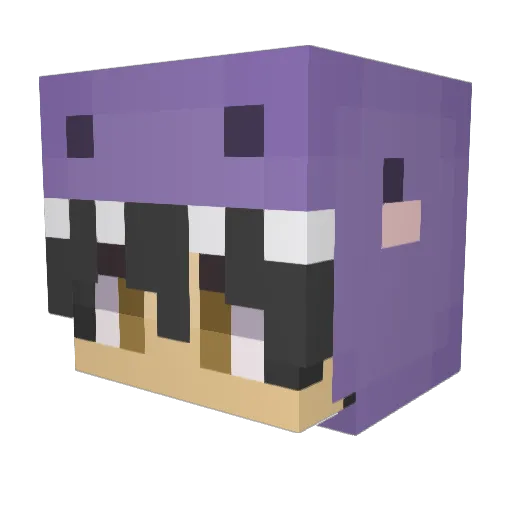 Azarla Minecraft avatar head, 3D render