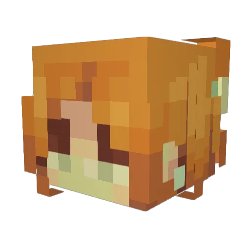 Azastie Minecraft avatar head, 3D render