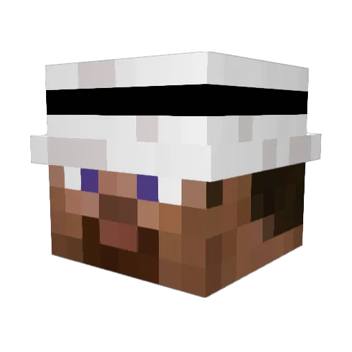 Azat86 Minecraft avatar head, 3D render