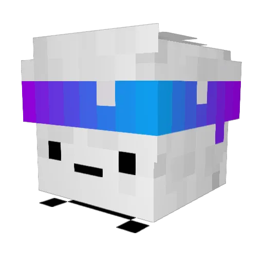 AzatPvPGG Minecraft avatar head, 3D render