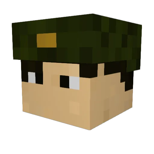 Azathan Minecraft avatar head, 3D render