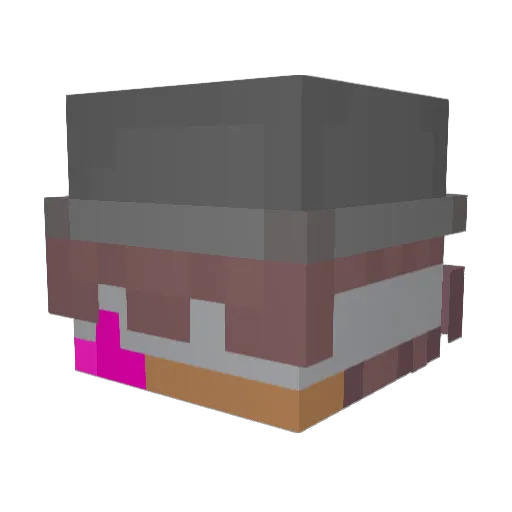 Azault Minecraft avatar head, 3D render
