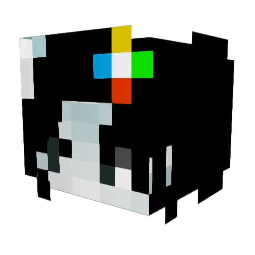 Azaxei Minecraft avatar head, 3D render
