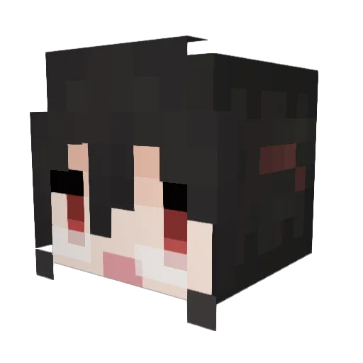 AzayakaAsahi Minecraft avatar head, 3D render