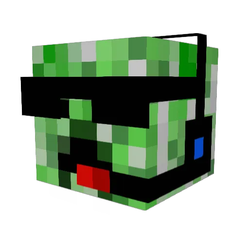 Azayeyeah Minecraft avatar head, 3D render