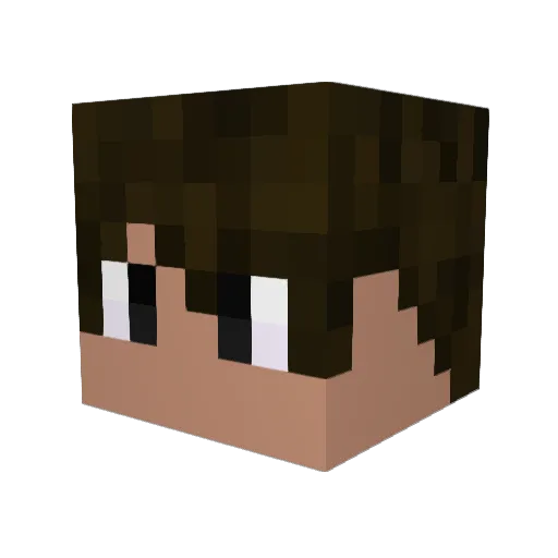 Azaylin Minecraft avatar head, 3D render
