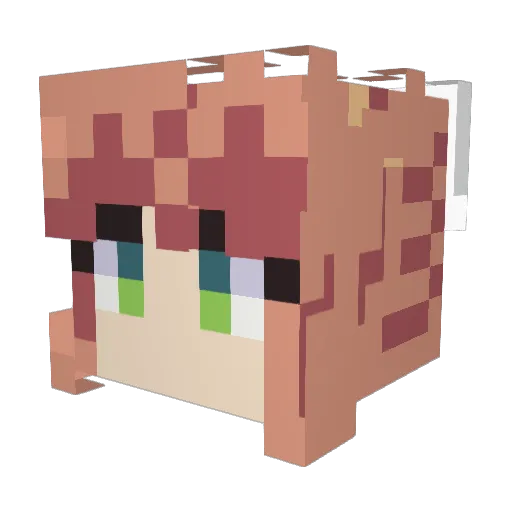 AzazelXtra Minecraft avatar head, 3D render