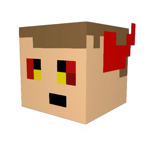 Azazel_ST Minecraft avatar head, 3D render