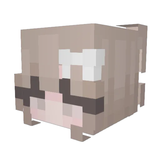 Azbir Minecraft avatar head, 3D render