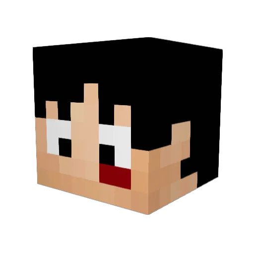 AzceTV Minecraft avatar head, 3D render