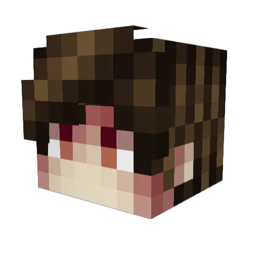 Azcesty Minecraft avatar head, 3D render