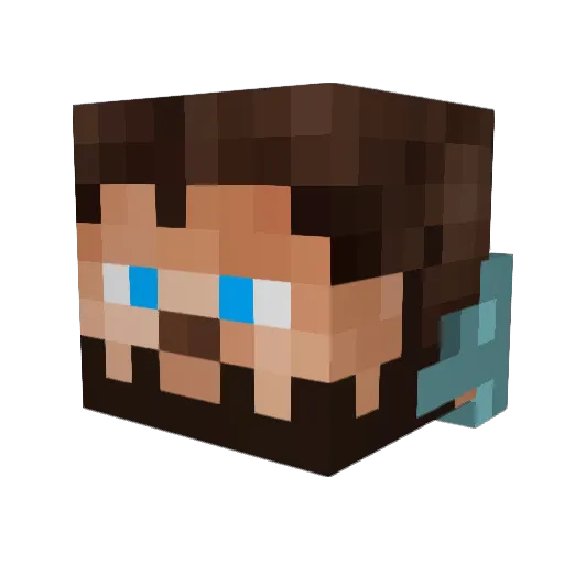Azcin Minecraft avatar head, 3D render