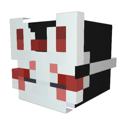 AzdLfk Minecraft avatar head, 3D render