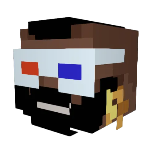 AzdoR_ Minecraft avatar head, 3D render