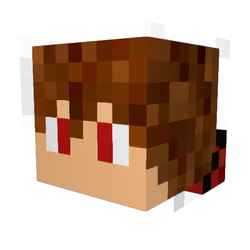 Azdrazul Minecraft avatar head, 3D render