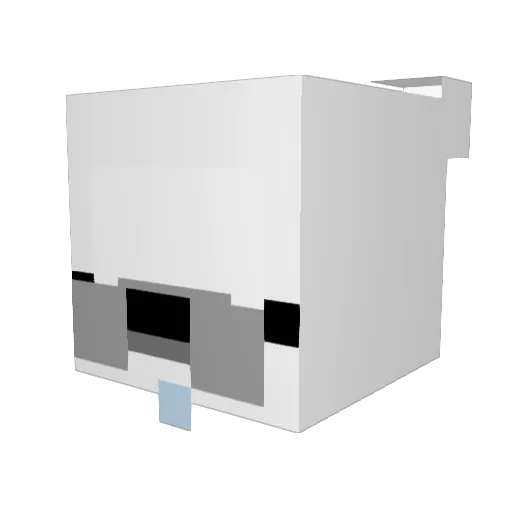 Aze1_ou Minecraft avatar head, 3D render