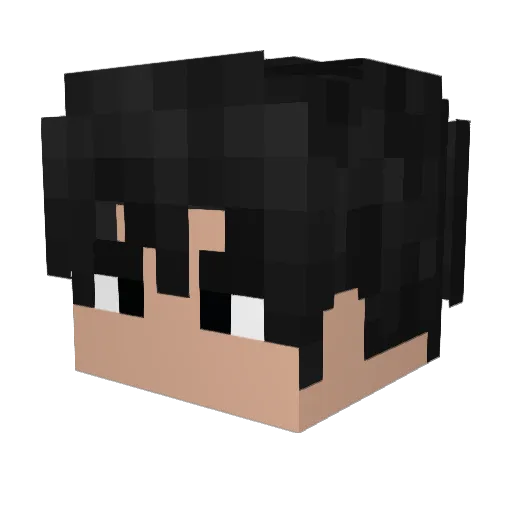 Azeeroth Minecraft avatar head, 3D render