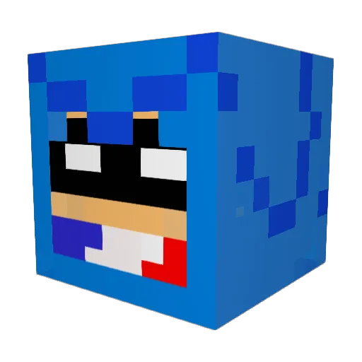 Azeg_09 Minecraft avatar head, 3D render