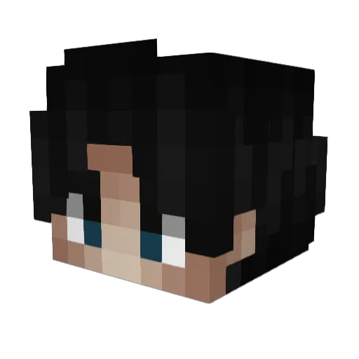 Azeiio Minecraft avatar head, 3D render