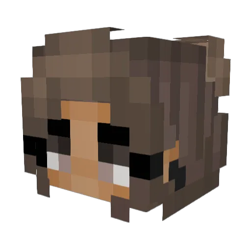 Azelca Minecraft avatar head, 3D render