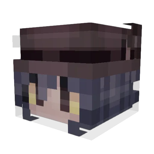 Azelf79 Minecraft avatar head, 3D render