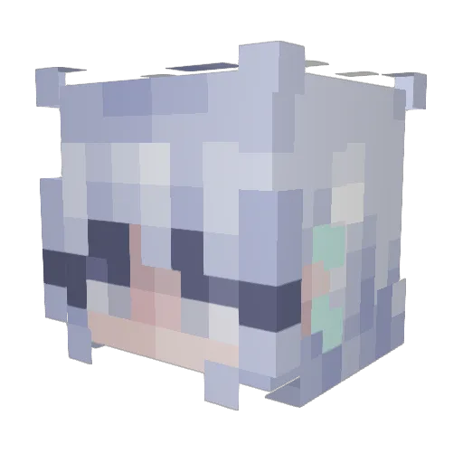 Azellabruh Minecraft avatar head, 3D render