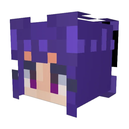 Azelzinn Minecraft avatar head, 3D render