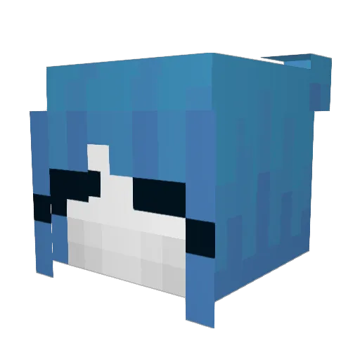 Azemada Minecraft avatar head, 3D render