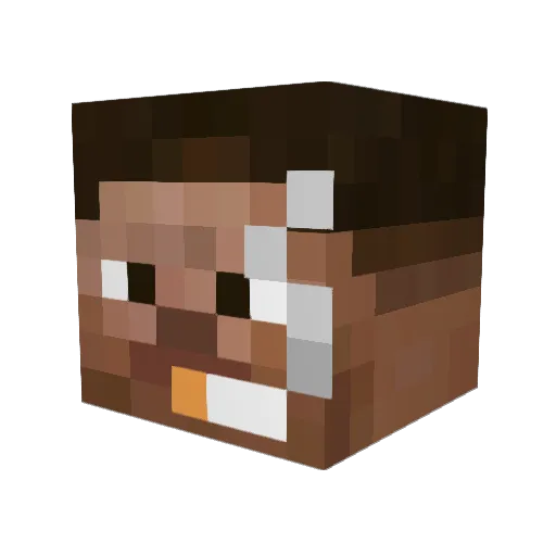 Azemium Minecraft avatar head, 3D render