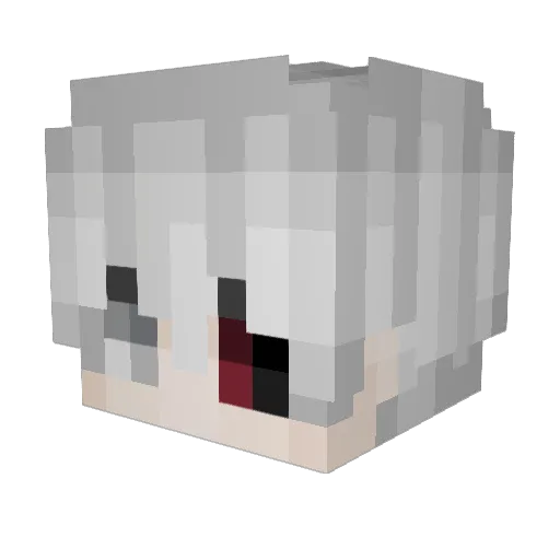 AzenBwigDwek Minecraft avatar head, 3D render