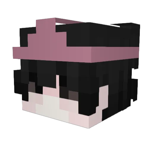 Azendark Minecraft avatar head, 3D render