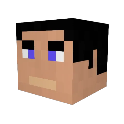 Azengo Minecraft avatar head, 3D render