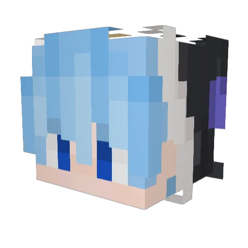 Azenzo_ Minecraft avatar head, 3D render
