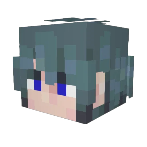 Azephel Minecraft avatar head, 3D render