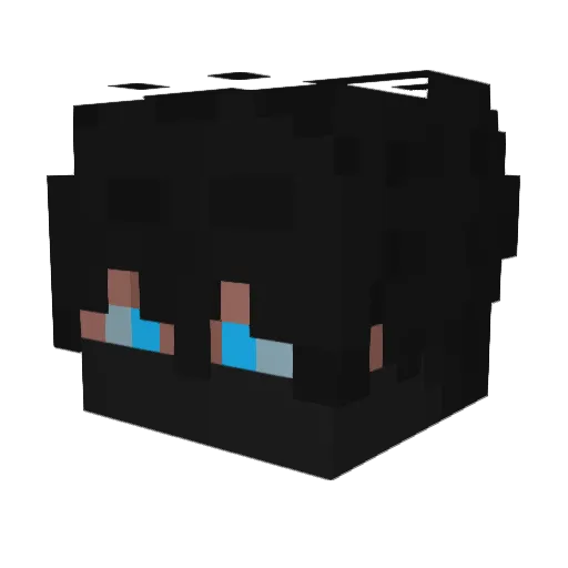 Azepus Minecraft avatar head, 3D render