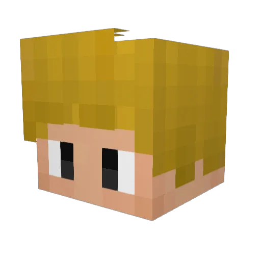 AzerKiD Minecraft avatar head, 3D render