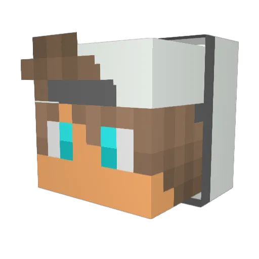 Azerano Minecraft avatar head, 3D render