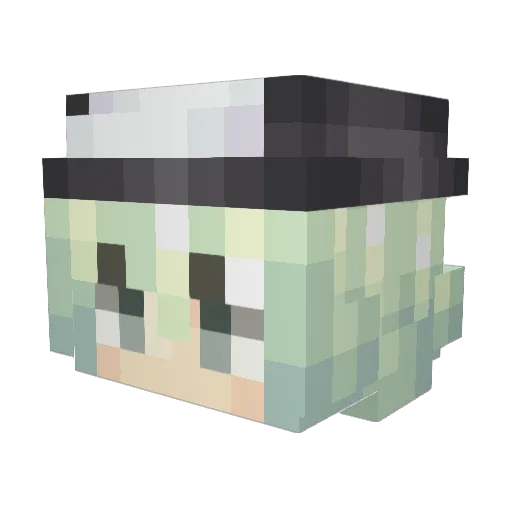 Azerfox Minecraft avatar head, 3D render