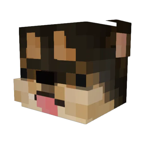 Azergame Minecraft avatar head, 3D render