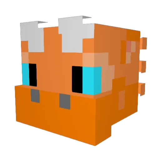 Azerl8ght Minecraft avatar head, 3D render