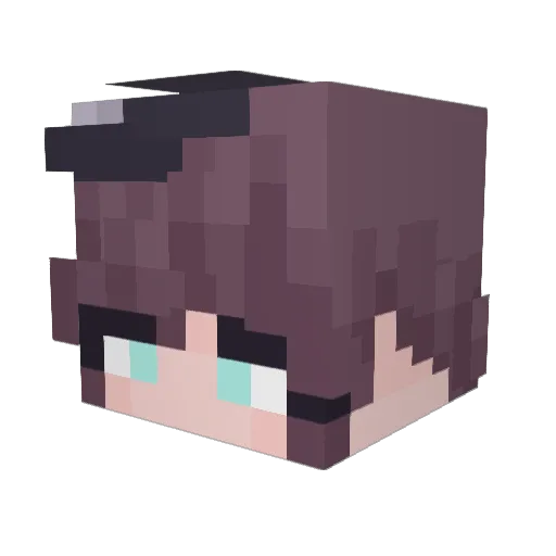 Azerlune Minecraft avatar head, 3D render