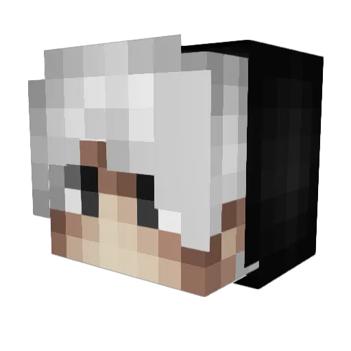 AzertyQLF Minecraft avatar head, 3D render