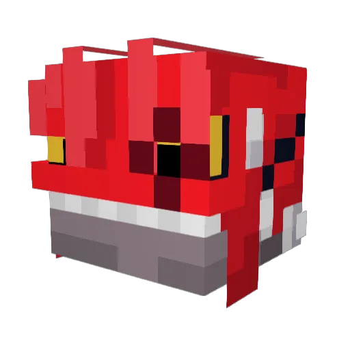 Azerty_Shadow Minecraft avatar head, 3D render