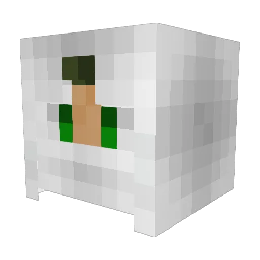 Azertyx Minecraft avatar head, 3D render