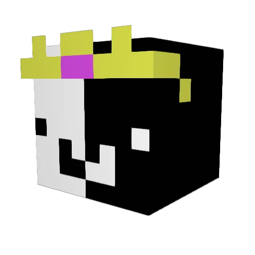 Azervex Minecraft avatar head, 3D render