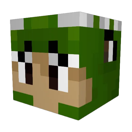 Azeus89 Minecraft avatar head, 3D render