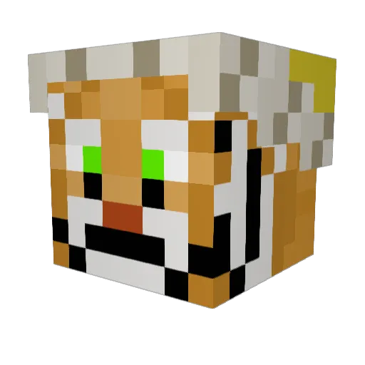 Azgoroth Minecraft avatar head, 3D render