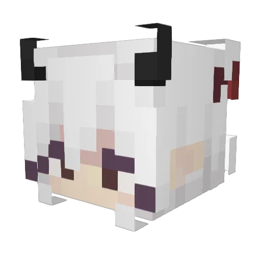 AzhAkio Minecraft avatar head, 3D render