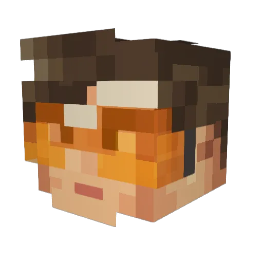 AzhengYA Minecraft avatar head, 3D render