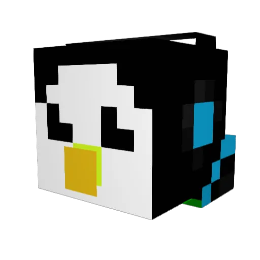 Azhhh Minecraft avatar head, 3D render